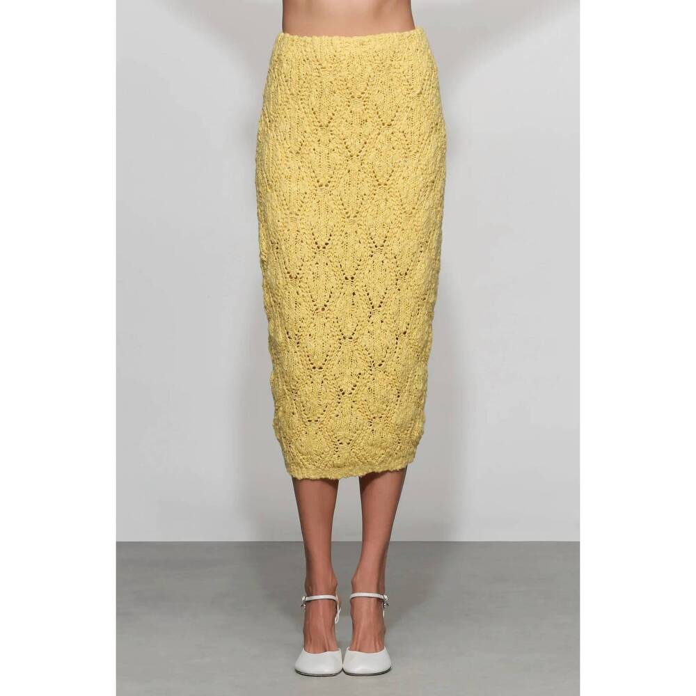NEW ET OCHS women's beck knit skirt in butter